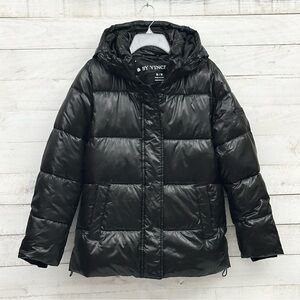 Two by Vince Camuto Sz M/XL Hooded Puffer Jacket • Black • NWT